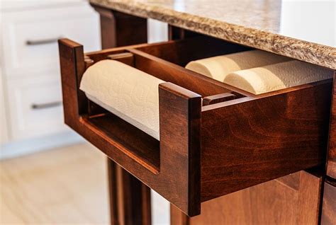 Here Is A Custom Paper Towel Holder Drawer That We Made For One Of Our