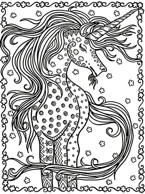 Antistress Unicorn Coloring Pages to download and print for free