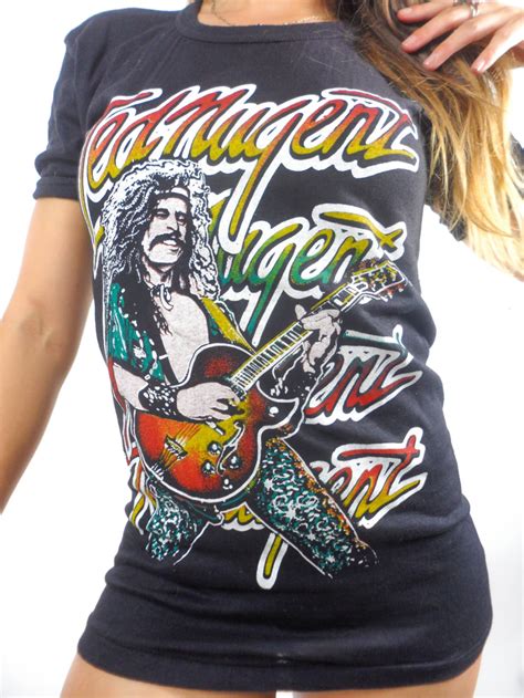 Vintage Ted Nugent Tee 70s Band Tee Concert Shirt 70s Tee 70s Etsy