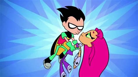 Teen Titans Robin Kisses Starfire Hot Girl Hd Wallpaper