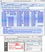Pictures of 1099 E File Software
