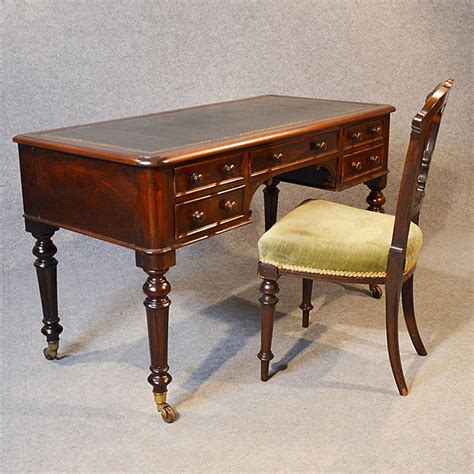 Writing Desk Leather Library Study Table Antiques Atlas