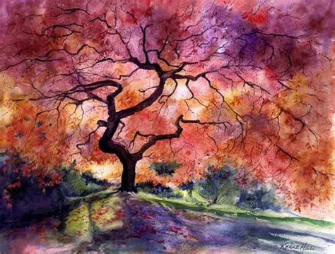 Japanese Maple Watercolor Print Tree Art Watercolor Painting Print