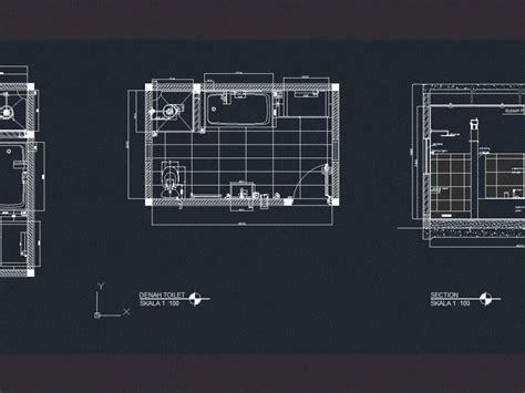 Bathroom Dwg Section For Autocad Designs Cad
