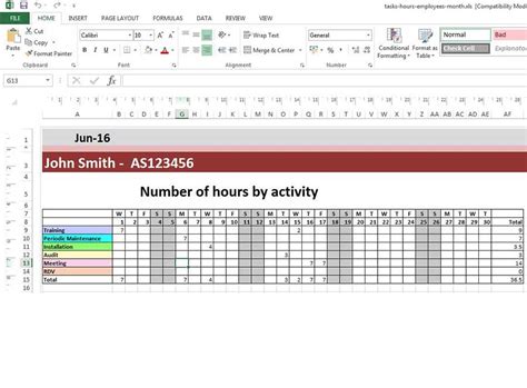Monthly Task Schedule Template Excel Pdf Template