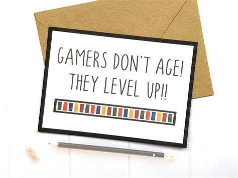 Gaming Birthday Card Cards For Gamers Video Game Card Etsy Uk
