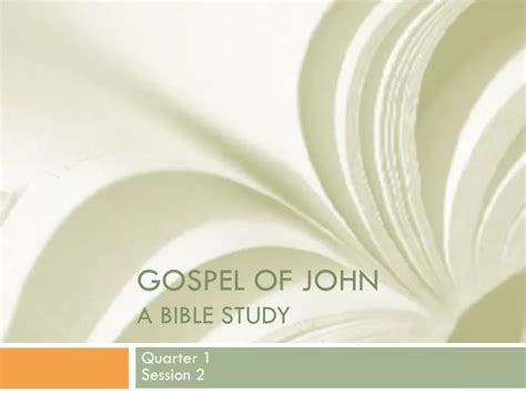 Ppt Gospel Of John A Bible Study Powerpoint Presentation Free