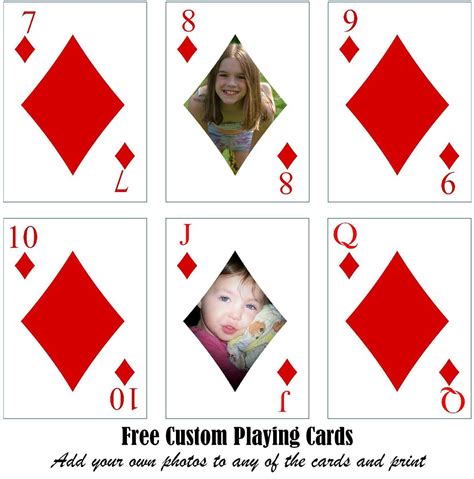 Free Printable Custom Playing Cards Add Your Photo Andor Text With