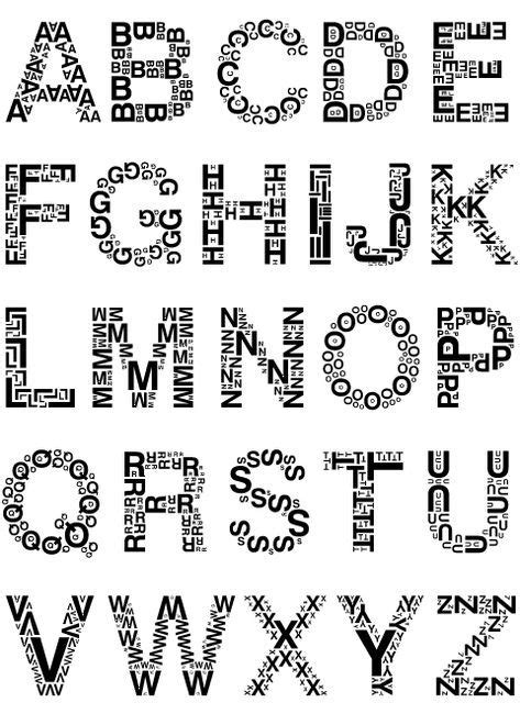 The Alphabet Is Made Up Of Letters In Different Sizes And Shapes All