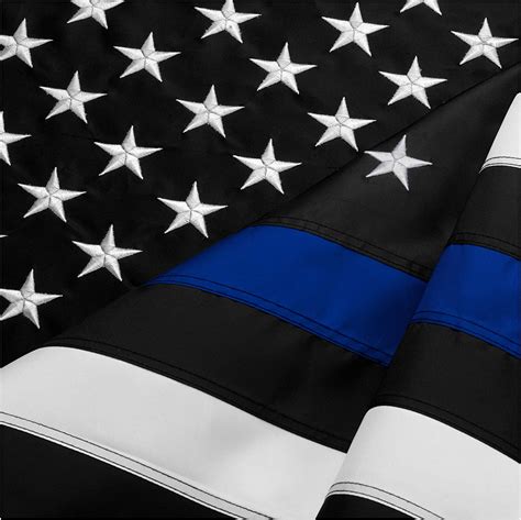 Fbnc Thin Blue Line Flag 5x8 Ft Durable Nylon Police Flag