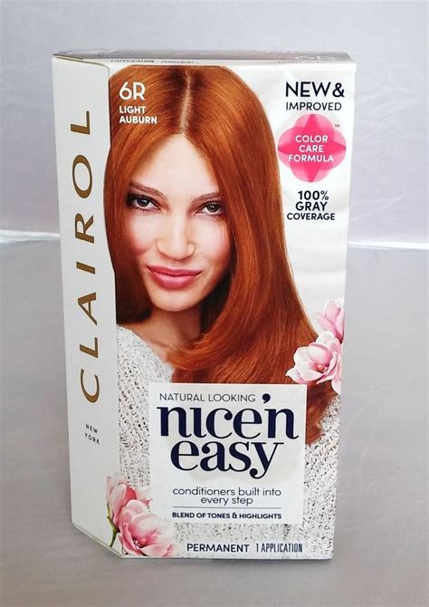 For use by professionals only: Clairol Nice 'N Easy 6R Light Auburn Red Hair Color Dye # ...