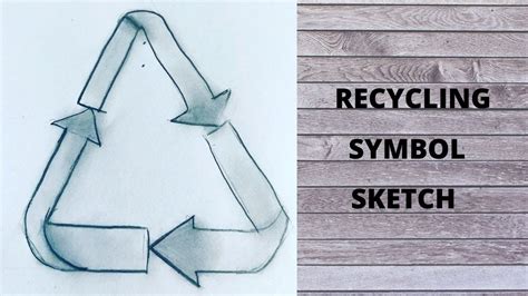 How To Draw Recycle Symbol Recycling Symbol Sketch Youtube