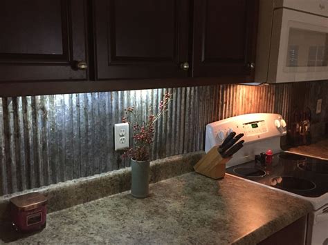 Rustic Backsplash From Reclaimed Tin Roofing 1000 Rustic Kitchen