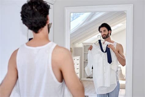 Man Getting Ready For Work Stock Image Image Of Shirt 51343269