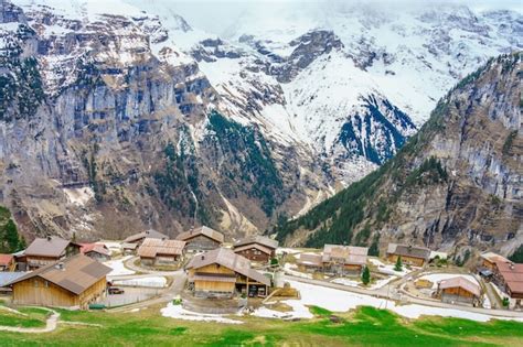 Premium Photo Beautiful View Of Landscape In The Alps At Gimmelwald