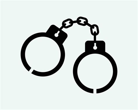 Handcuffs Icon Cuff Slavery Crime Criminal Justice Prison Jail Custody Bondage Slave Sign