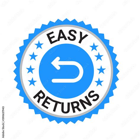 Easy Returns Vector Logo Easy Returns Badge Returns Symbol Stock