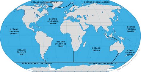 Mapa De Los Océanos Proyecto Viajero