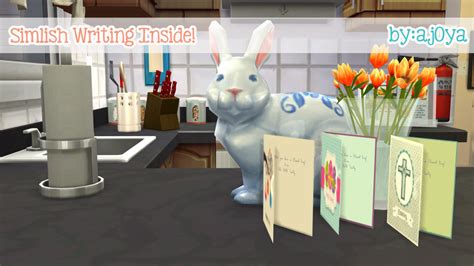 Easter Greeting Cards New Mesh Simlish Sims 4 Studio