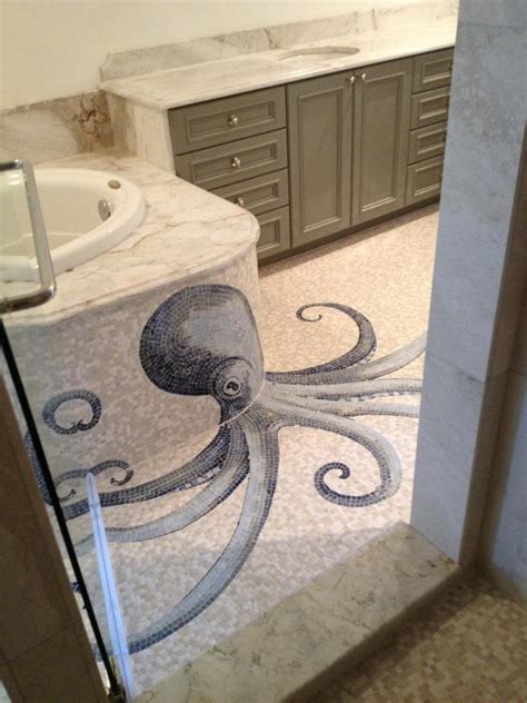One of the most popular design motifs, the greek key, is easily created using black and white marble mosaic tiles. 30 bathroom floor mosaic tile ideas 2020