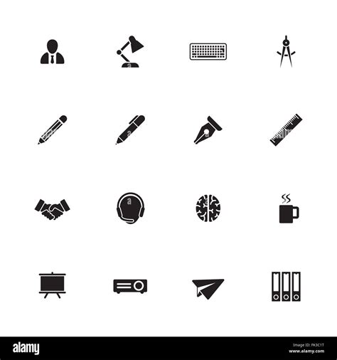 Jpeg Black Flat Business And Office Icon Set For Web Ui Infographic