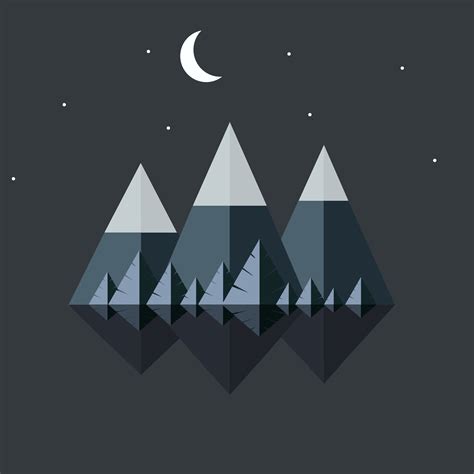 2932x2932 Minimal Mountains At Night Ipad Pro Retina Display Wallpaper