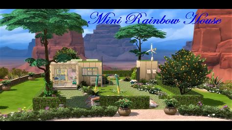 Mini Rainbow House Speed Build The Sims 4 ☀ ‿ Stop Motion Youtube