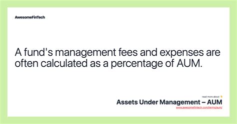 Assets Under Management Aum Awesomefintech Blog