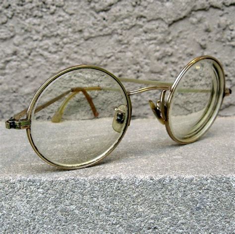 vintage round 12k gold filled wire rim glasses steampunk items round eyewear steampunk