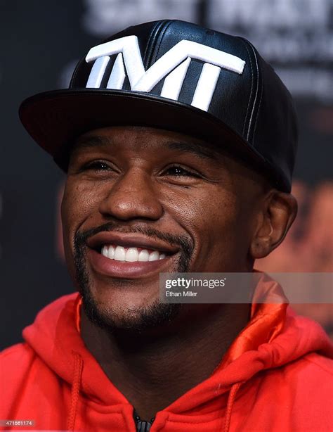 Wba Welterweight Champion Floyd Mayweather Jr Smiles During A News