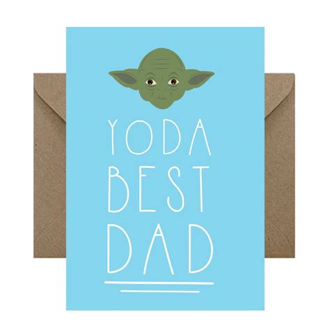 Yoda Best Dad Fathers Day Card Star Wars