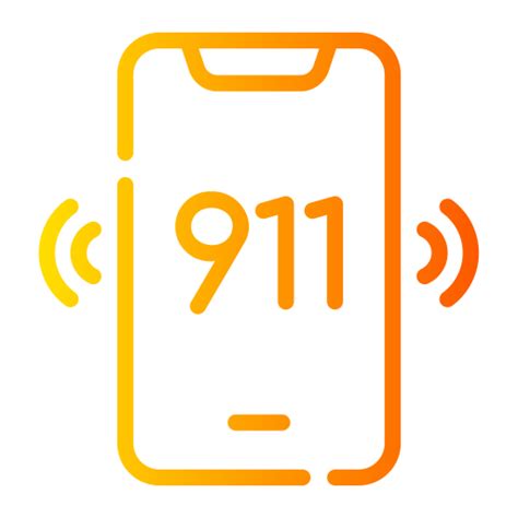 911 Call Generic Gradient Outline Icon