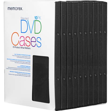 Memorex Dvd Video Cases 10 Pack Black 01980 Bandh Photo Video