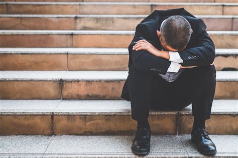 Premium Photo Stressed Employees Lost Their Jobs Due To Economic