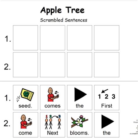 Apple Tree Pack Boardmaker Adapted Activities For Special Needs