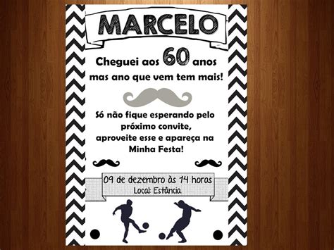 Modelo De Convite De 60 Anos