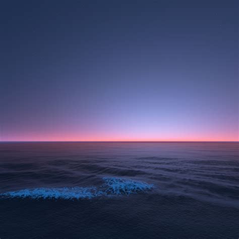 Horizon Wallpaper 4k Seascape Sunset Dusk Ocean