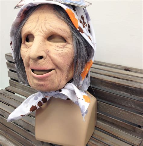 Deluxe Latex Scary Elderly Lady Old Woman Gran Granny Nana Soft Mask