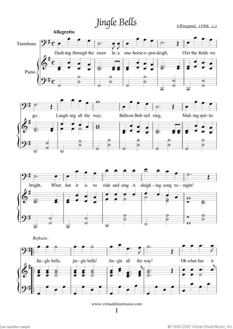 Ave maria, intermediate, piano solo, music video. Easy Christmas Trombone Sheet Music Songs, Printable PDF