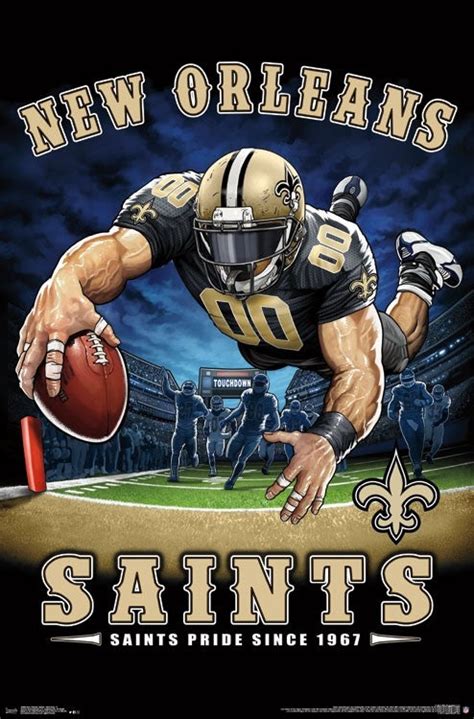 New Orleans Saints Saints Pride Since 1967 Nfl Theme Art Poster