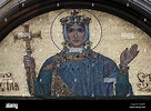 Saint Eudoxia or Evdokia mosaic on the exterior of the Bulgarian ...