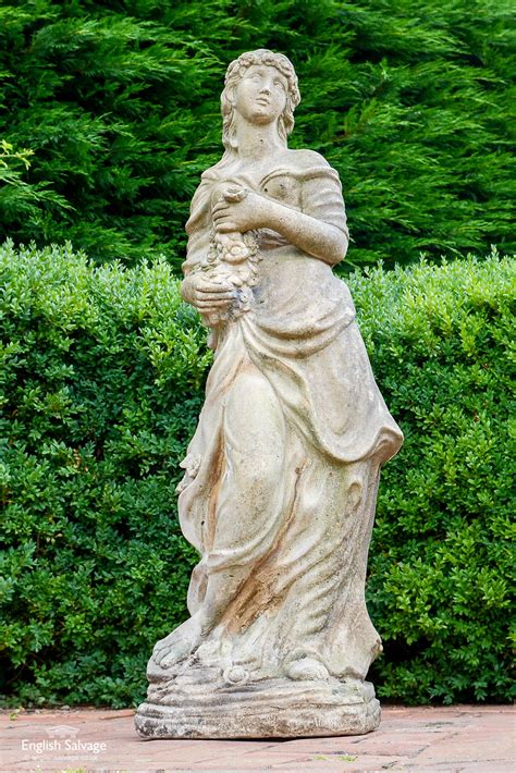Composition Stone Garden Statue Of A Lady