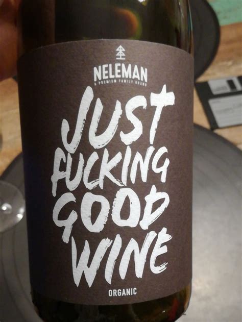 Neleman Just Fucking Good Wine Organic Wit Vinica 無料のワインアプリ