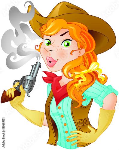 Cowgirl With Gun Stock Image And Royalty Free Vector Files On Fotolia