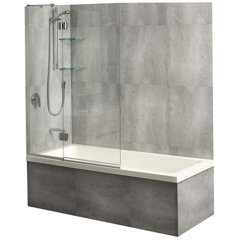 Showers | Plumbing World - Clearlite Varo 1675mm Shower Over Bath and ...