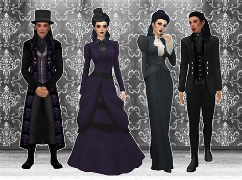 Mmcc And Lookbooks Victorian Vampire Lookbook Sims 4 Dresses