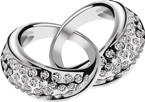 Silver Rings With Diamonds Png