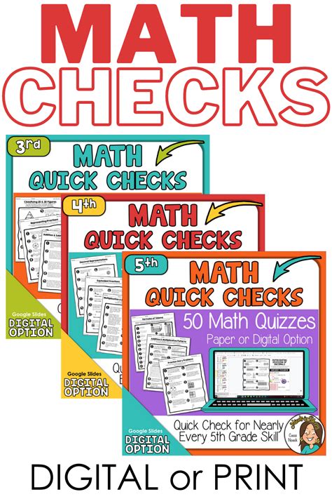 If You Teach 3rd 5th Grade These Math Quick Checks Will Allow You To
