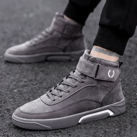 Bravover Men Shoes Casual Sneakers High Top Fashion Footwear Male Cool