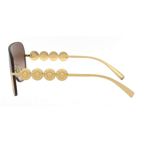 Versace Sunglasses Signature Medusa Visor Gold Sunglasses Versace Eyewear Avvenice